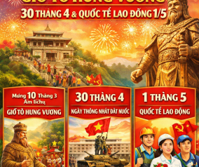 THÔNG BÁO NGHỈ LỄ DỊP GIỖ TỔ HÙNG VƯƠNG - 30/4 & 1/5