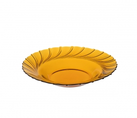 Dĩa thủy tinh 8inch màu hỗ phách DP0838A