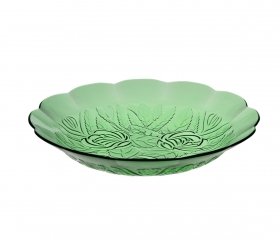 Dĩa thủy tinh 9inch màu xanh lá DP 0922G