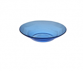 Dĩa thủy tinh 6inch màu xanh duong DP0625B