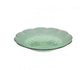 Dĩa thủy tinh 7inch màu xanh lá DP 0722G