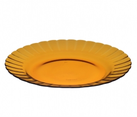 Dĩa thủy tinh 9inch màu hỗ phách DP 0902A