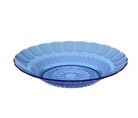 Dĩa thủy tinh 9inch màu xanh dương DP 0928B