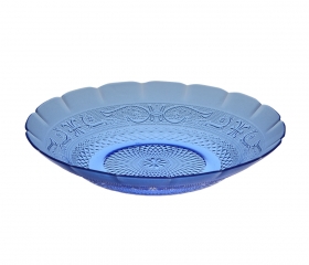 Dĩa thủy tinh 9inch màu xanh dương DP 0936B