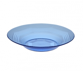 Dĩa thủy tinh 9inch màu xanh dương DP 0925B