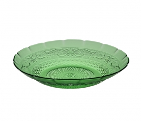 Dĩa thủy tinh 9inch màu xanh lá DP 0936G