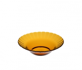Dĩa thủy tinh 7inch màu hỗ phách DP 0702A