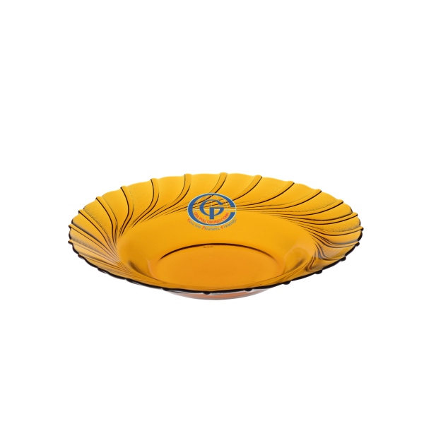 Dĩa thủy tinh 8inch màu hỗ phách DP0838A