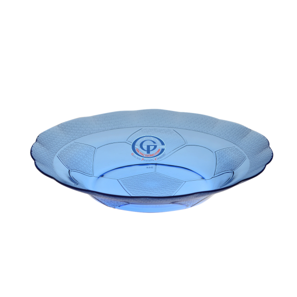 Dĩa thủy tinh 9inch màu xanh dương DP 0990B