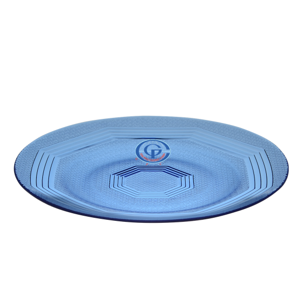 Dĩa thủy tinh 9inch màu xanh dương FP 0925B