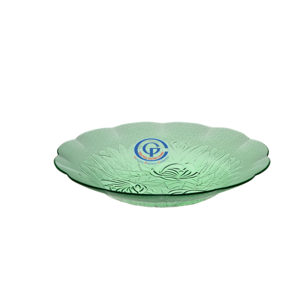 Dĩa thủy tinh 8inch màu xanh lá DP0822G