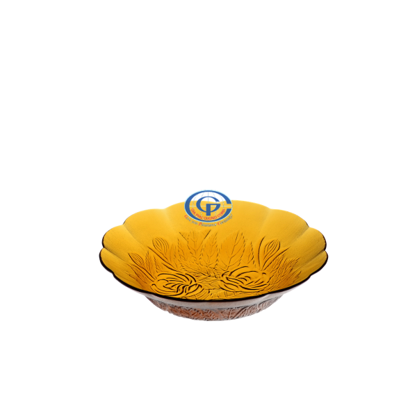 Dĩa thủy tinh 6inch màu hỗ phách DP 0622A
