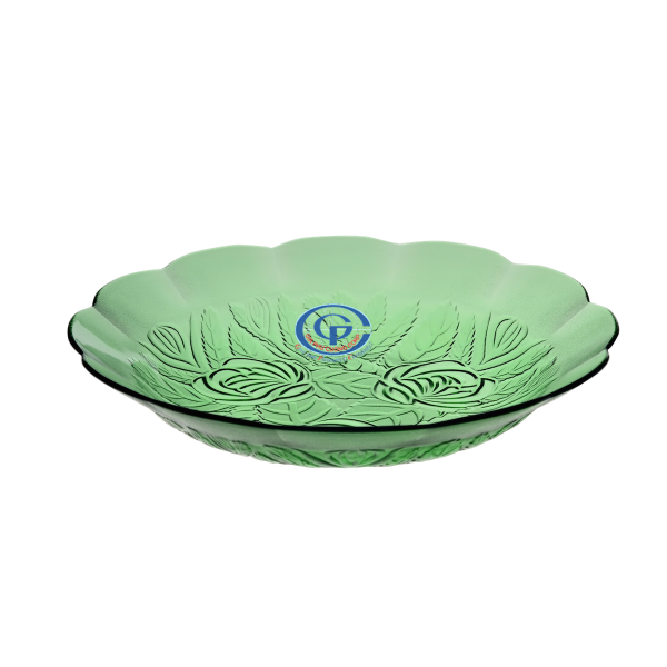 Dĩa thủy tinh 9inch màu xanh lá DP 0922G