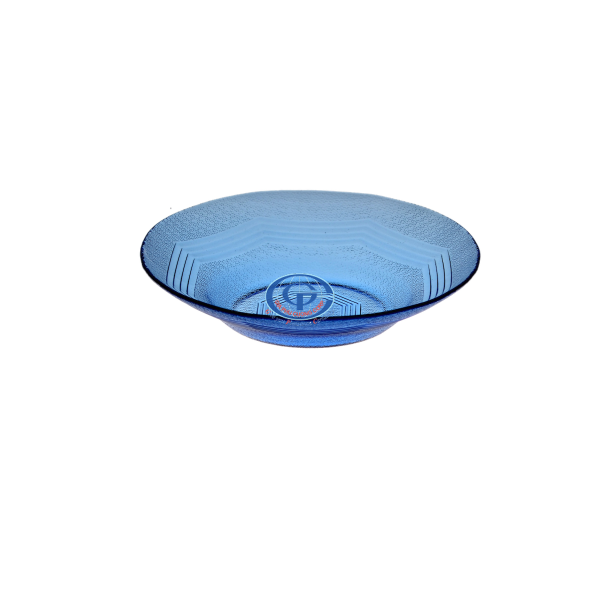 Dĩa thủy tinh 6inch màu xanh duong DP0625B