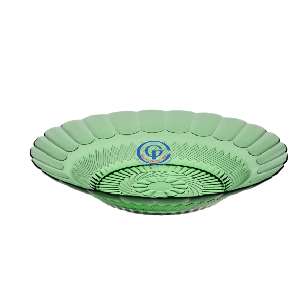 Dĩa thủy tinh 9inch màu xanh lá DP 0928G