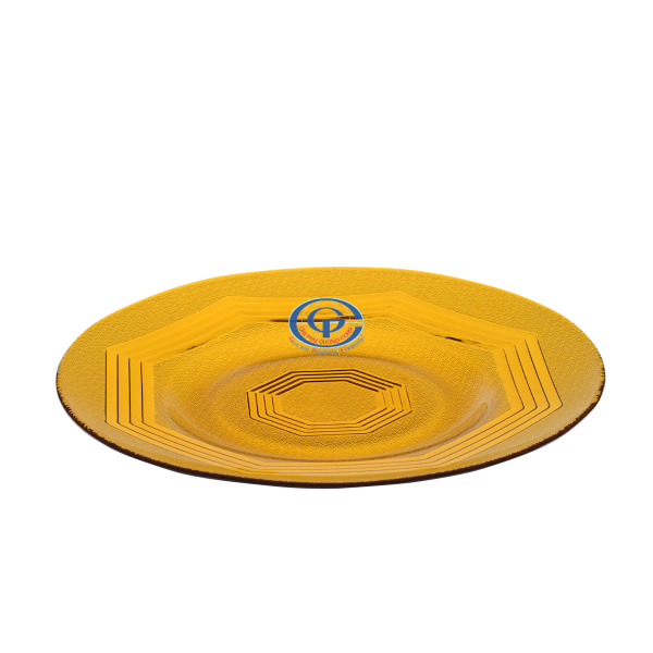 Dĩa thủy tinh 9inch màu hỗ phách FP 0925A