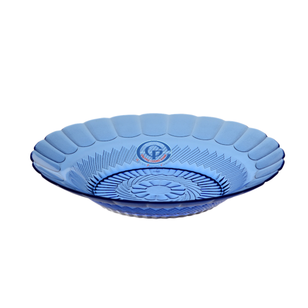 Dĩa thủy tinh 9inch màu xanh dương DP 0928B