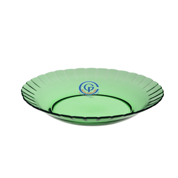 Dĩa thủy tinh 9inch màu xanh lá DP 0902G