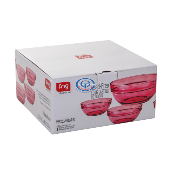 Bộ sản phẩm thủy tinh có hộp màu