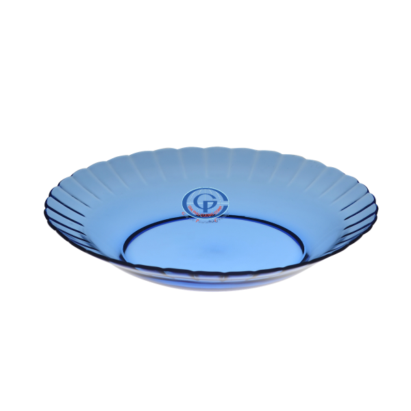 Dĩa thủy tinh 9inch màu xanh dương DP 0902B