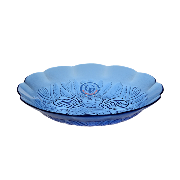 Dĩa thủy tinh 9inch màu xanh dương DP 0922B