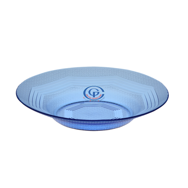 Dĩa thủy tinh 9inch màu xanh dương DP 0925B