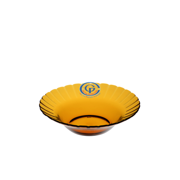 Dĩa thủy tinh 7inch màu hỗ phách DP 0702A