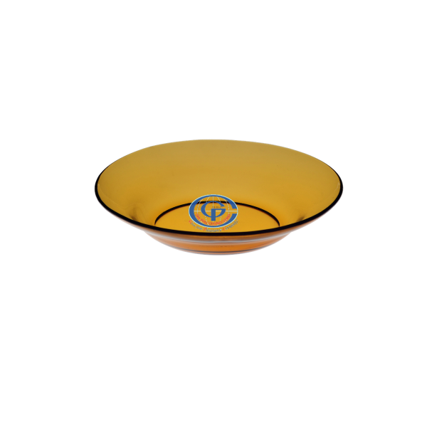 Dĩa thủy tinh 6inch màu hỗ phách DP 0601A